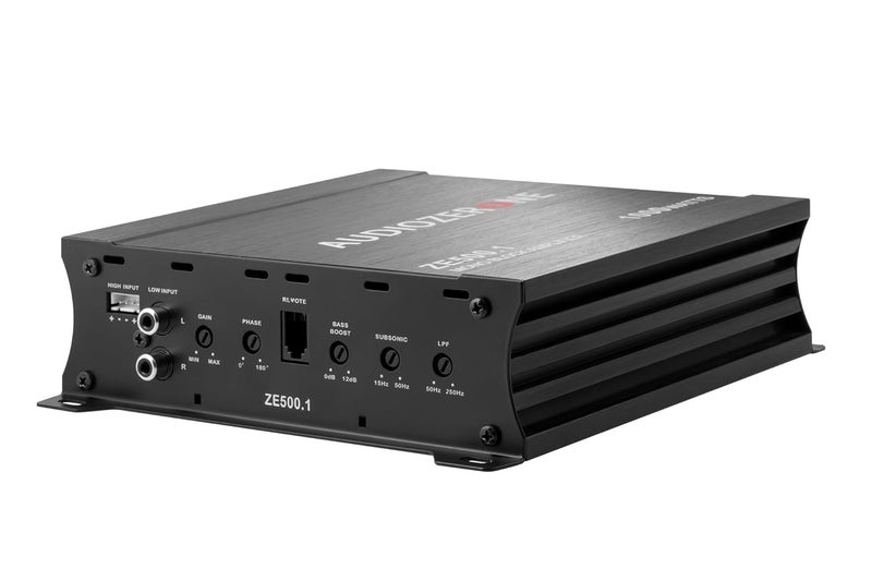 AUDIOZERONE Car Audio Amplifier ZE500.1 1000W Monoblock Class D MOSFET Subwoofer Audio, 1-4 Ohm Stable, Low Pass Crossover, Mosfet Power Supply, Stereo - Image 2